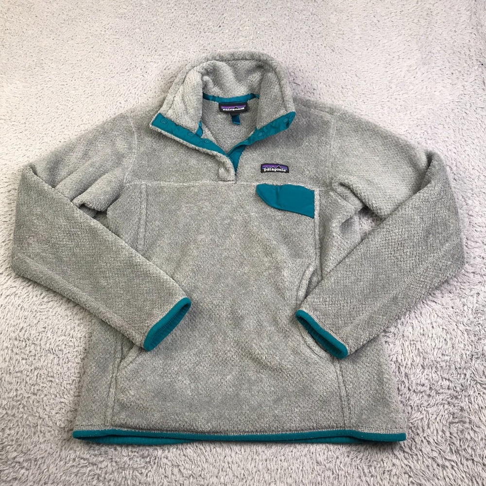 Patagonia Jacket Womens S Gray Re-Tool Snap-T Pullover Fleece Sweater